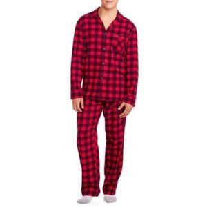 Hanes Plaid Buffalo Check Flannel Lumber Jack Pajama Set